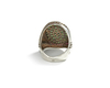 A QAJAR EMERALD AND RUBY-SET SILVER RING, 19TH CENTURY