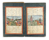 AN ILLUSTRATED CONCERTINA ALBUM FROM FERDOWSI’S SHAHNAMEH, PERSIA QAJAR,18TH CENTURY