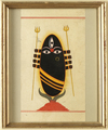 INDIAN TANTRIC PAINTING OF SHIVA LINGAM WITH TRISHULA EMBLEMS