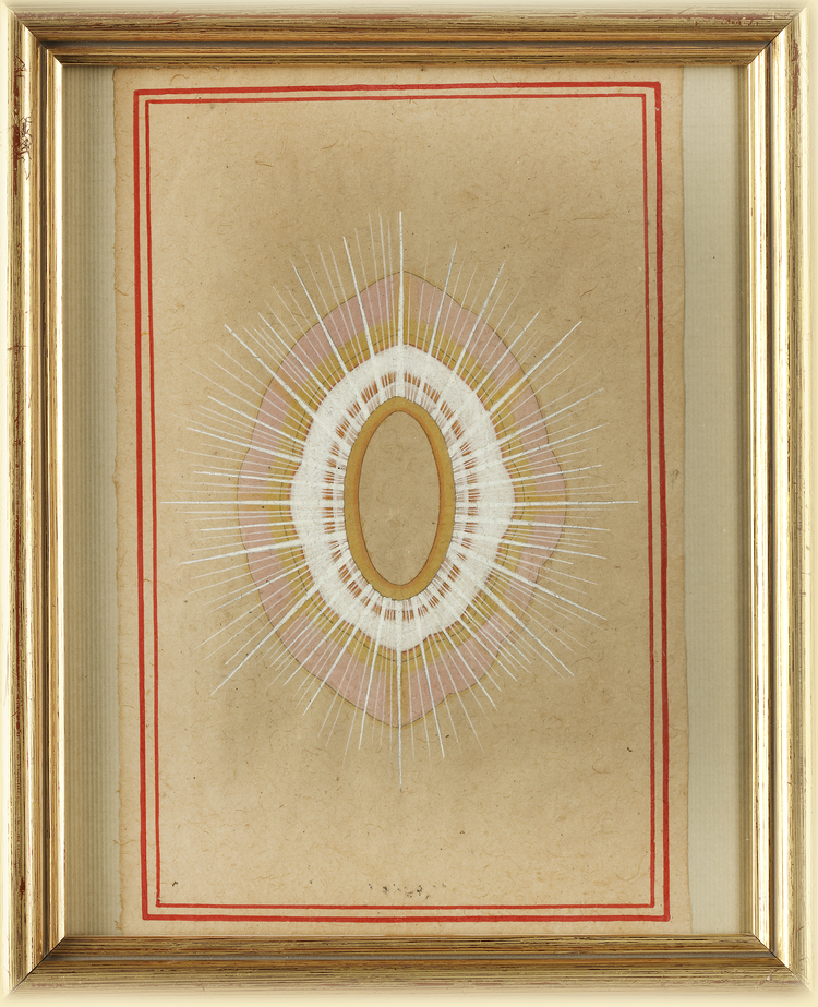 INDIAN TĀNTRIKA RADIANCE MANDALA WITH GOLDEN YONI MOTIF