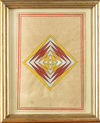 INDIAN TĀNTRIK TUNDRA PAINTING WITH GEOMETRIC YANTRA MOTIF