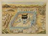 A PAINTING OF MECCA SHOWING THE KABAA  AND AL-MASJID AL-HARAM, OTTOMAN EARLY 20TH CENTURY