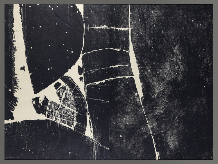 GUILLAUME LE ROY (1938-2008), UNTITLED COMPOSITION, WOODCUT