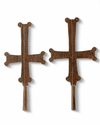 TWO BRONZE BYZANTINE PROCESSION CROSSES-MEDIEVAL PERIOD