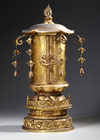 A FINE JAPANESE LACQUERED ALTAR SHRINE WITH EMBRACING KANGITEN, 19TH CENTURY