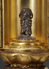 A FINE JAPANESE LACQUERED ALTAR SHRINE WITH EMBRACING KANGITEN, 19TH CENTURY