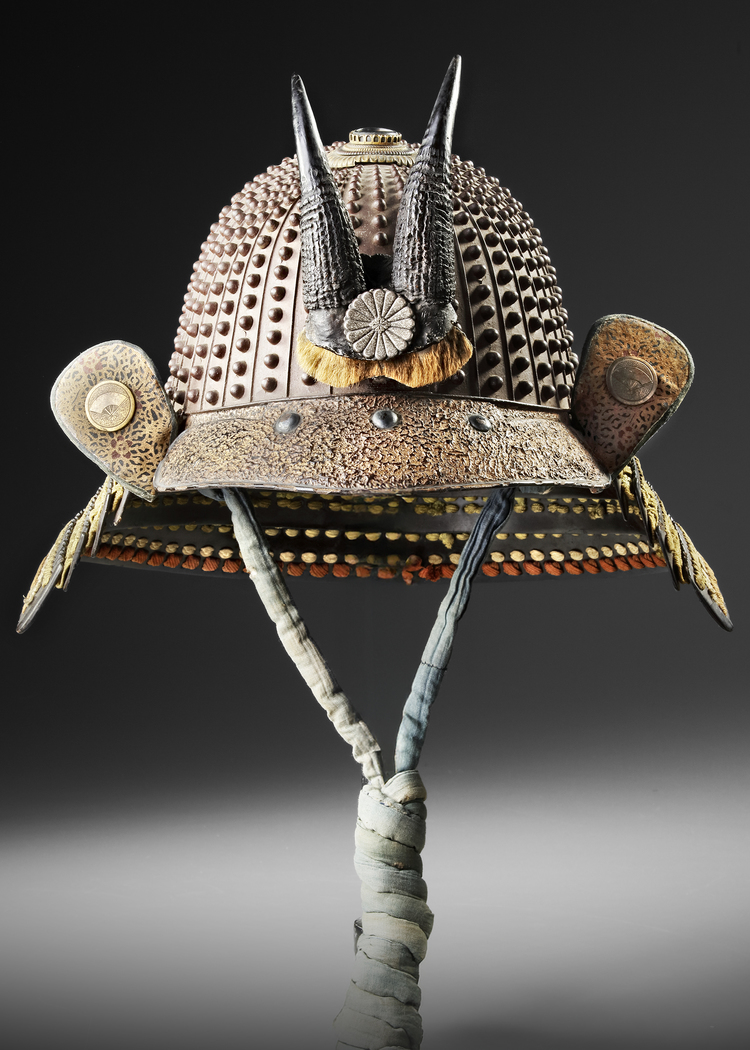 YAMATO YOSHITSUGU, ZABOSHI KABUTO WITH ONI HORNS, JAPAN, 18TH CENTURY