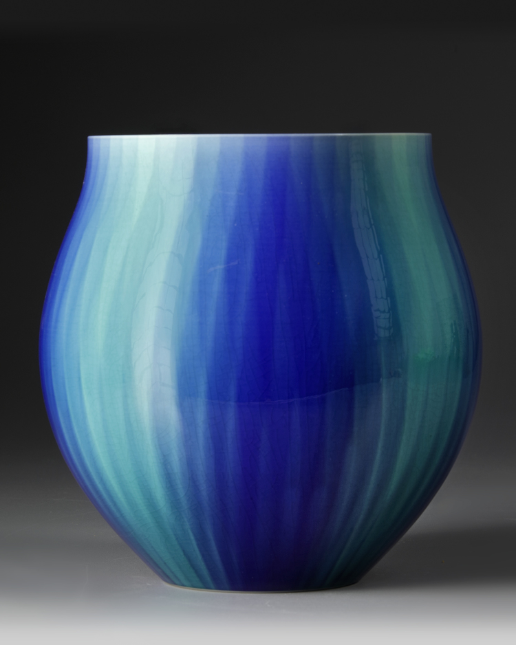 TOKUDA YASOKICHI III, KUTANI GLAZED VASE, JAPAN, LATE 20TH CENTURY