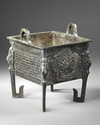 A JAPANESE BRONZE CENSER WITH DRAGONS AND CALLIGRAPHY, 19TH- EARLY 20TH CENTURY