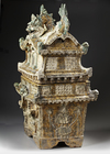 A LARGE JAPANESE OKINAWA GLAZED CERAMIC OSSUARY, EDO PERIOD (1615–1868)