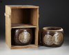 A PAIR OF JAPANESE HIBACHI, MEIJI PERIOD (1868-1912)