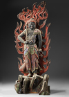A JAPANESE WOODEN FUDO MYO-O, ACALANATHA,EDO PERIOD (1615–1868)