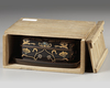 A JAPANESE LACQUERED BOX AND TRAY WITH MOTHER-OF-PEARL INLAY, 20TH CENTURY