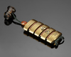 SAITO, GOLD LACQUER INRO WITH HOTEI AND SHISHIMAI, JAPAN, LATE 19TH CENTURY
