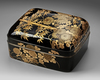 A JAPANESE KORIN-STYLE LACQUER RYOSHIBAKO, EARLY 20TH CENTURY