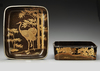 A JAPANESE KORIN-STYLE LACQUER RYOSHIBAKO, EARLY 20TH CENTURY