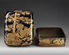 A JAPANESE KORIN-STYLE LACQUER RYOSHIBAKO, EARLY 20TH CENTURY