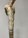 A BONE CARVED WALKING CANE