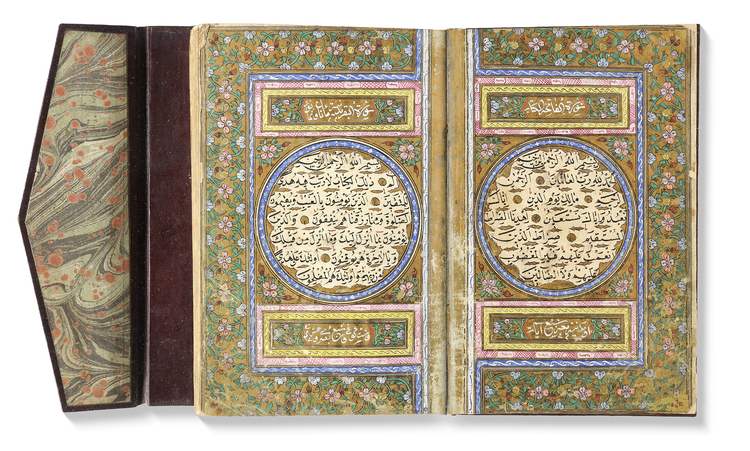 A FINE ILLUMINATED OTTOMAN QURAN, WRITTEN BY ALI VASFI AND DATED 1287 AH/1870 AD