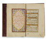 A FINE ILLUMINATED OTTOMAN QURAN, WRITTEN BY ALI AL-RAHMI AND DATED 1262AH/ 1845AD