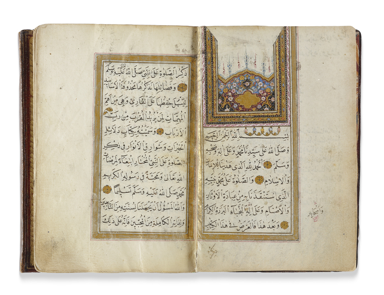 DALA'IL AL-KHAYRAT BY MUHAMMAD BIN SULAYMAN AL-JAZULI (D. 1465 AD), SIGNED UBEYDULLAH ZEHNI, OTTOMAN TURKEY, DATED 1217 AH/ 1802 AD