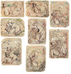 A GROUP OF EIGHT EROTIC DRAWINGS INDIA, KOTA, CIRCA 19TH CENTURY