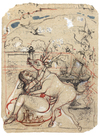 A GROUP OF EIGHT EROTIC DRAWINGS INDIA, KOTA, CIRCA 19TH CENTURY