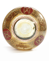 A LARGE ISLAMIC GILT AND ENAMELED GLASS MOSQUE LAMP, 19TH CENTURY