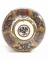 A LARGE ISLAMIC ENAMELED GLASS MOSQUE LAMP, 19TH CENTURY