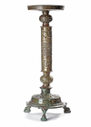 A MONUMENTAL KHURASSAN BRONZE LAMP-STAND,  PERSIA, 12TH CENTURY