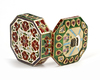 A HEXAGONAL GOLD GEMSET QURAN CASE PENDANT, LUCKNOW OR DECCAN, 19TH CENTURY