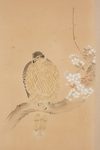 A LARGE JAPANESE SIX-PANEL SCREEN WITH HAWKS, LATE EDO PERIOD (FIRST HALF 19TH CENTURY)