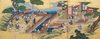 A JAPANESE MID-SIZE SIX PANEL BYÔBU WITH “ONE HUNDRED BOYS AT PLAY", EARLY MEIJI PERIOD (SECOND HALF 19TH CENTURY)