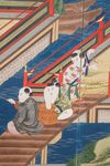 A JAPANESE MID-SIZE SIX PANEL BYÔBU WITH “ONE HUNDRED BOYS AT PLAY", EARLY MEIJI PERIOD (SECOND HALF 19TH CENTURY)