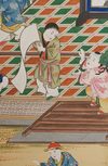 A JAPANESE MID-SIZE SIX PANEL BYÔBU WITH “ONE HUNDRED BOYS AT PLAY", EARLY MEIJI PERIOD (SECOND HALF 19TH CENTURY)