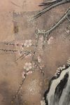 A TALL JAPANESE SIX PANEL BYÔBU WITH WEEPING APRICOT TREE 枝垂れ梅, BAKUMATSU PERIOD (1853-1867)