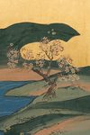 A JAPANESE MID-SIZE SIX -PANEL BYÔBU, PAINTING ON GOLDLEAF, MEIJI PERIOD (1868-1912)