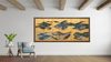 A JAPANESE MID-SIZE SIX -PANEL BYÔBU, PAINTING ON GOLDLEAF, MEIJI PERIOD (1868-1912)