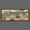 A JAPANESE MID-SIZE SIX-PANEL  BYÔBU WITH “ONE HUNDRED BOYS AT PLAY”, EARLY MEIJI PERIOD (SECOND HALF 19TH CENTURY)