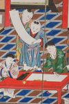 A JAPANESE MID-SIZE SIX-PANEL  BYÔBU WITH “ONE HUNDRED BOYS AT PLAY”, EARLY MEIJI PERIOD (SECOND HALF 19TH CENTURY)
