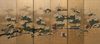 A JAPANESE SIX-PANEL RINPA SCHOOL STYLE JAPANESE  BYÔBU, LATE EDO PERIOD, (FIRST HALF 19TH CENTURY)