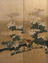A JAPANESE SIX-PANEL RINPA SCHOOL STYLE JAPANESE  BYÔBU, LATE EDO PERIOD, (FIRST HALF 19TH CENTURY)