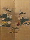 A JAPANESE SIX-PANEL RINPA SCHOOL STYLE JAPANESE  BYÔBU, LATE EDO PERIOD, (FIRST HALF 19TH CENTURY)