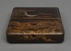 A JAPANESE SUZURIBAKO 硯箱 (WRITING BOX) WITH CRESCENT MOON, MEIJI PERIOD (1868-1912)