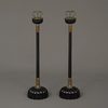 TWO STYLISH JAPANESE TEMPLE CANDLESTICK, 19TH CENTURY