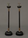 TWO STYLISH JAPANESE TEMPLE CANDLESTICK, 19TH CENTURY