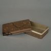 A SILVER JAPANESE TEBAKO 手箱 (PERSONAL ACCESSORIES BOX) WITH APRICOT TREE, EARLY SHOWA PERIOD