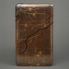 A SILVER JAPANESE TEBAKO 手箱 (PERSONAL ACCESSORIES BOX) WITH APRICOT TREE, EARLY SHOWA PERIOD