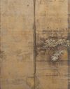 A TALL JAPANESE SCREEN DEPICTING A WINTER SCENE, LATE EDO PERIOD (FIRST HALF 19TH CENTURY)