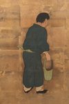 A JAPANESE SCREEN ON OXIDIZED SILVER LEAF PRESENTING A SPRING SCENE, LATE EDO PERIOD (FIRST HALF 19TH CENTURY)